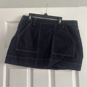 Princess Polly Dark Denim Mini Skirt with Pockets